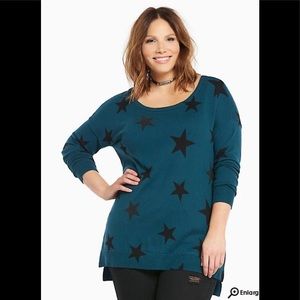 NWT - Star Print Tunic Sweater